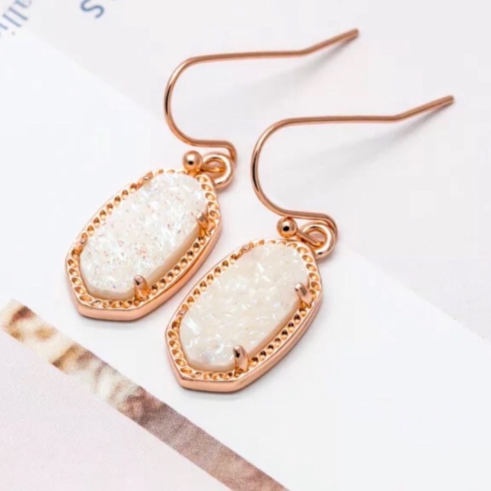 Kendra Scott • Iridescent Drusy Lee Earrings - Picture 3 of 6